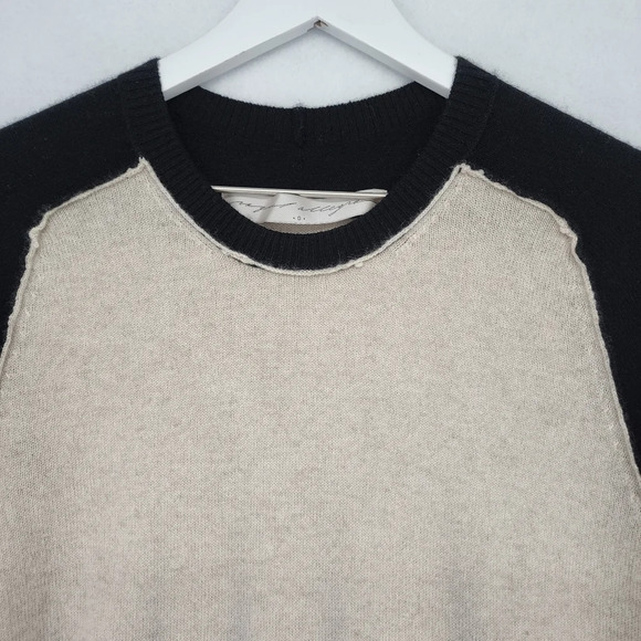 Raquel Allegra Relaxed Ombre Cashmere Crew Sweater - Picture 3 of 10